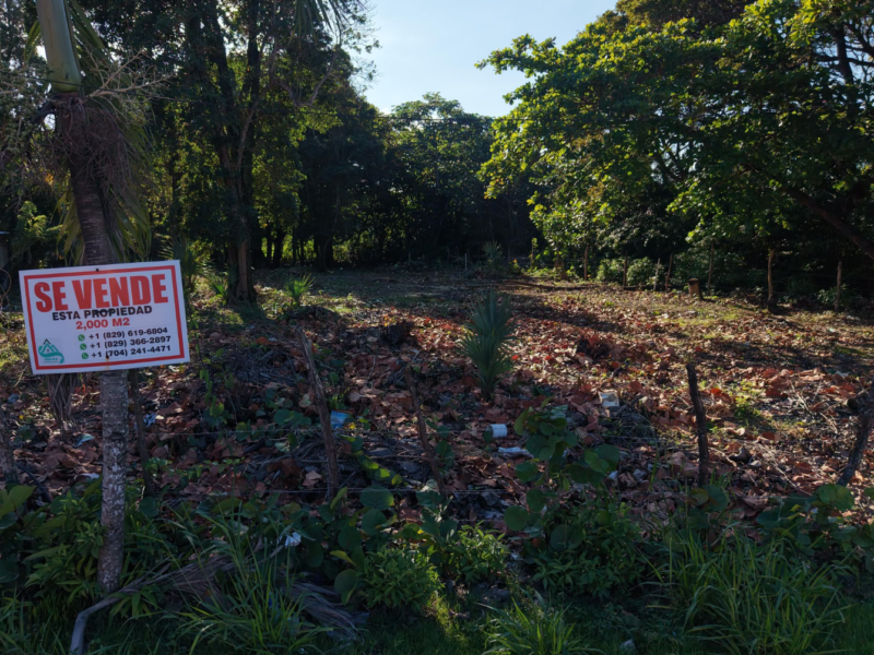 Vendido – Terreno de 2,000 m² en venta en Cabarete – Carretera Principal frente a ICONS